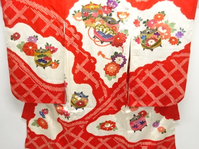 JAPANESE KIMONO / ANTIQUE KIMONO / SILK / SHIBORI / SPOOL & FLOWER